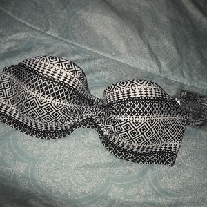 Victoria’s Secret strapless light push up swim top